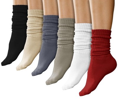 Winterlace 6 Pairs Slouch Socks for Women, Soft Extra One Size, Assorted #5 