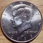 JFK HALF DOLLAR - 2008 P - VERY LOW MINTAGE - NIFC - AU/UNC - FREE SHIPPING