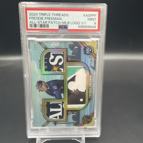 2024 Triple Threads Freddie Freeman 1/1 All-Star Game Worn Logoman Patch PSA 9