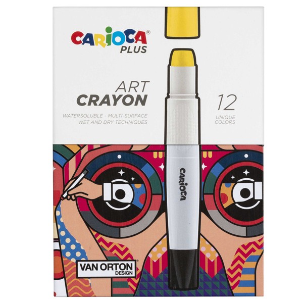Carioca , Pastelli, Plus - Pastelli Artistici Idrosolubili, 12 Pezzi (809313) (12X) - Immagine 2