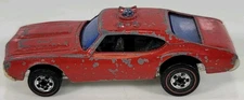 VINTAGE 1969 REDLINE HOT WHEELS - OLDSMOBILE 442 - FIRE CHIEF - 