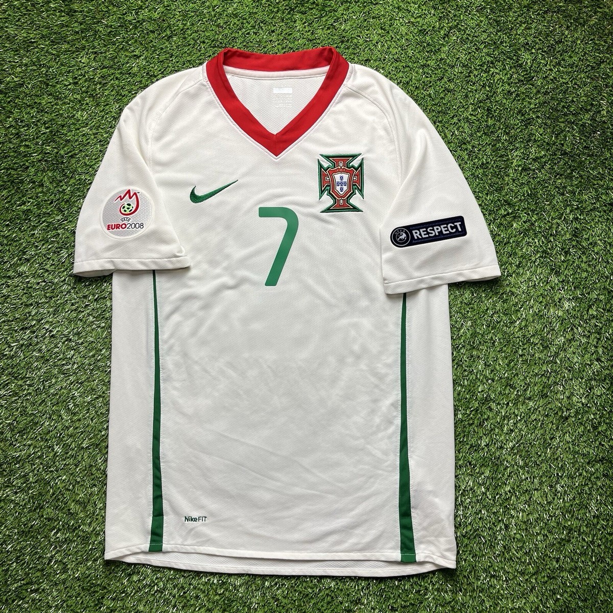 2008 Portugal Cristiano Ronaldo Jersey Shirt Nike 7 Small S White