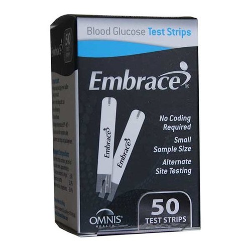 Embrace Blood Glucose Test Strips 50 Count. HOT ITEM EXP: 08/12/2026 - Picture 2 of 2