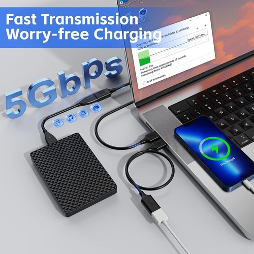 USB3.0 Extension Cable High Speed Extender Cord Adapter TypeA Male to Female Lot - Picture 5 of 20