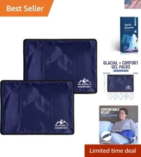 Gel Ice Pack for Back Pain Reusable Cold Pad for Injuries Muscle Strain Relief