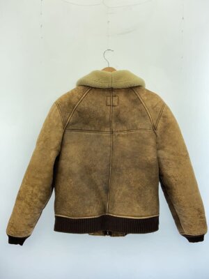 Vintage AVIREX B-6 Shearling Leather Flight Jacket Brown Durable