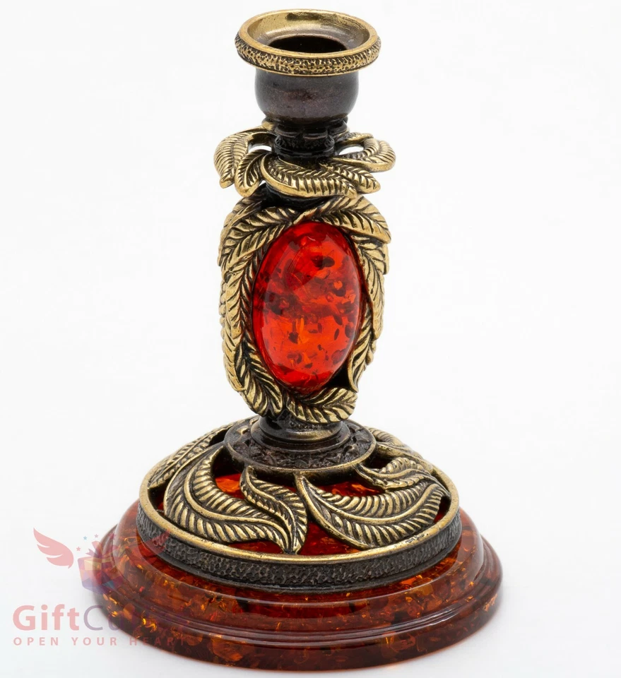 Candelabro de latón ámbar sauce árbol candelabro cena decoración IronWork Foto 4 de 4