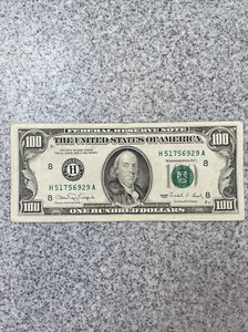 1990 $100 Hundred Dollar Bill Rare Federal Reserve Note Vintage 36 years old