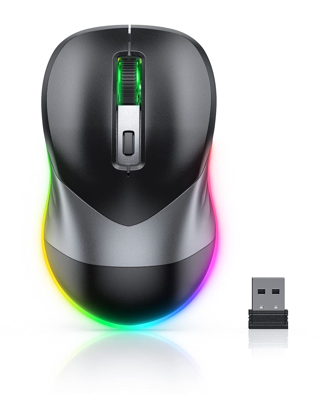Wireless Rechargeable Mouse Jiggler with LED for Laptop & Computer-image