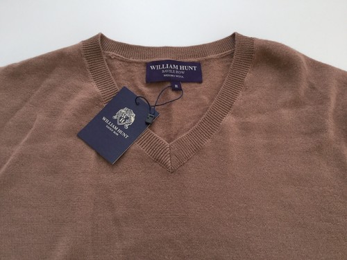 Luxury Merino Wool Brown Jumper 
