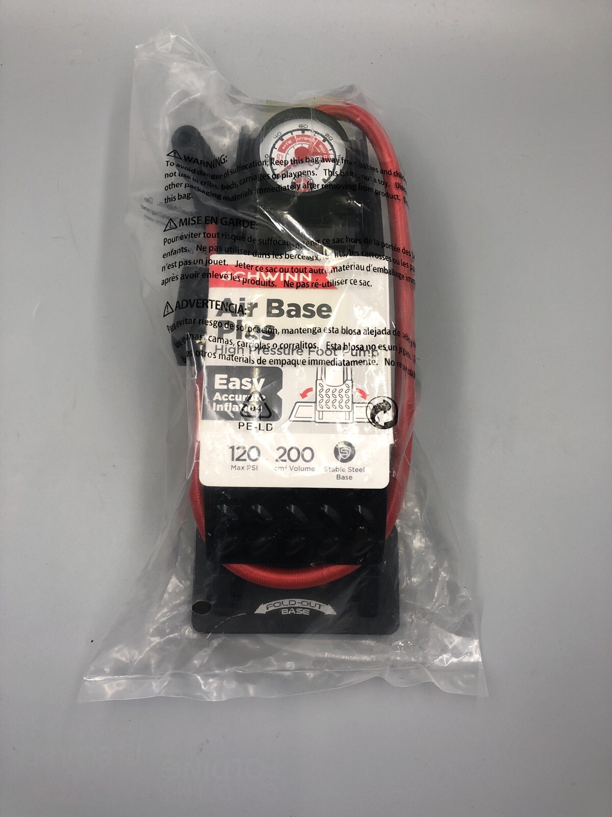 schwinn air base plus foot pump
