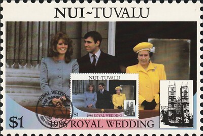 **ORIGINAL MAXIMUM CARD**QUEEN ELIZABETH II - DUCHESS SARAH - PRINCE ANDREW - 1986