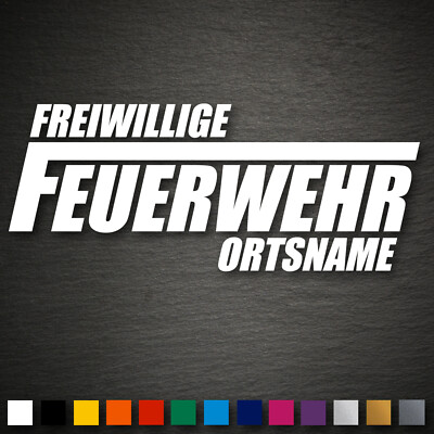 14177 freiwillige Feuerwehr Ortsname Aufkleber 145x59mm ''langes F'' Wunschtext