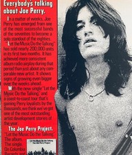 AEROSMITH JOE PERRY 1980 vintage POSTER ADVERT LET THE MUSIC DO THE TALKING