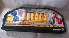Vtg Croquet Set- Wooden Outdoor Deluxe Sports Set Carrying Case By Sportcraft