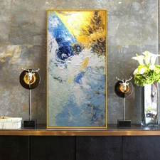 Wall Art Hand-painted Oil Painting Decorative Painting Vertical Manual Abstract