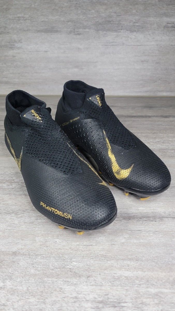 Nike Phantom Vision Elite DF FG Black/Metallic Gold Men s SZ