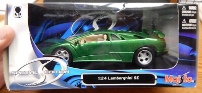 MAISTO LAMBORGHINI SE IN GREEN COLOR DIE CAST CAR NIB 1/24 SCALE LQQK
