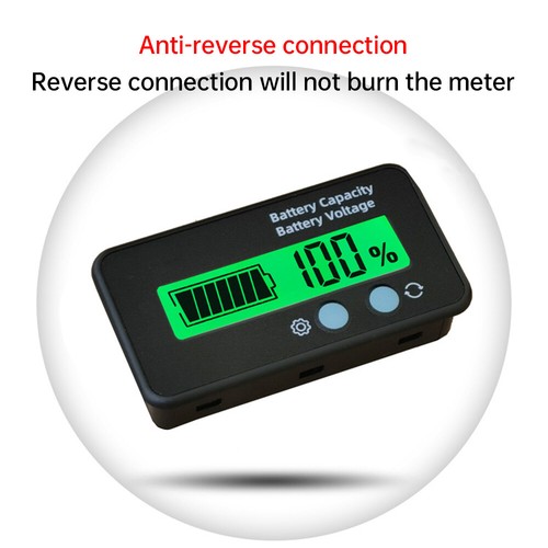 12V 24V 48V Battery Capacity LCD Digital Indicator Monitor Voltage Meter Gauge - Picture 6 of 27