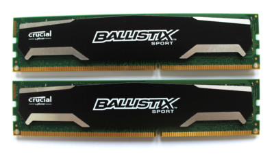 Crucial Ballistix Sport 8GB (2x4GB) DDR3 1600 BLS4G3D1609DS1S00.16FER2, RAM