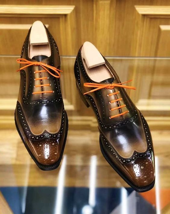 Leather Shoes Custom Formal Shoes Custom Handmade BLACK Oxford