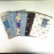  NOS 5 Pack American Greetings Single Sheet Wrapping Paper Various Patterns  B-C
