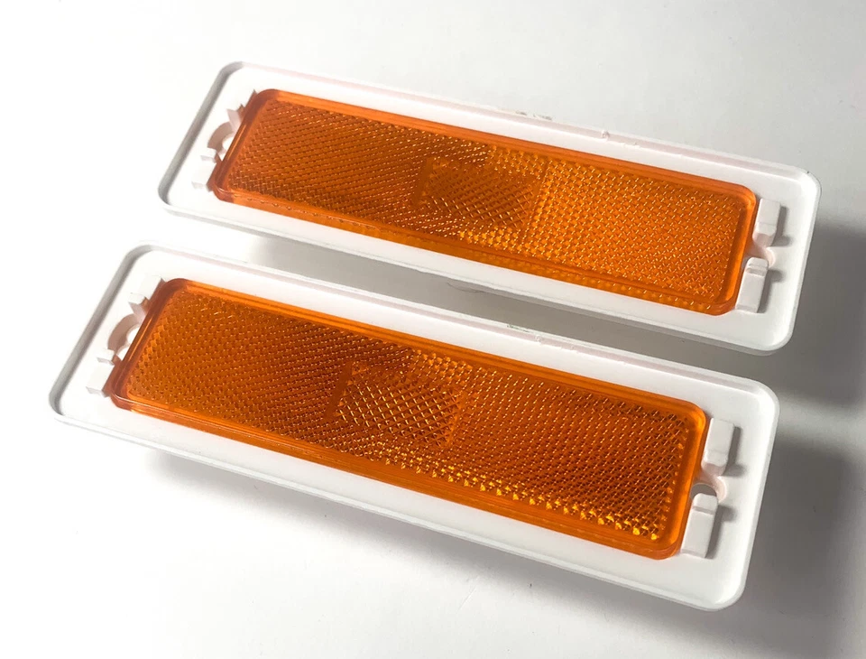 Par de conjuntos de luz de lâmpada marcador lateral âmbar frontal para 1970-1974 Chevy Nova - Imagem 2 de 4