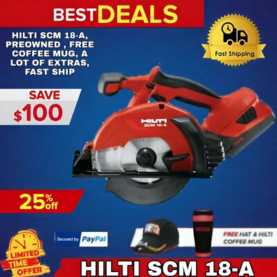 HILTI SCM 18-A, PREOWNED , FREE COFFEE MUG, A LOT OF EXTRAS, FAST SHIP