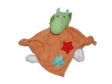 Käthe Kruse Drache Kuno Dino Dinosaurier  grün und weiß Schmusetuch Kuscheltuch