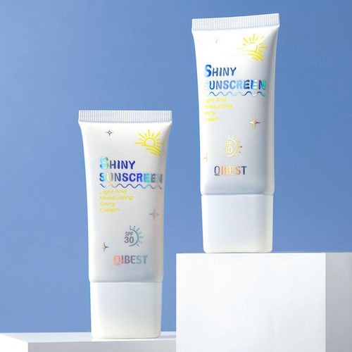 QIBEST 2 In1 Shiny Sunscreen Pearlescent Brightening + Protection B0 New R9 W1U3 - Picture 11 of 14