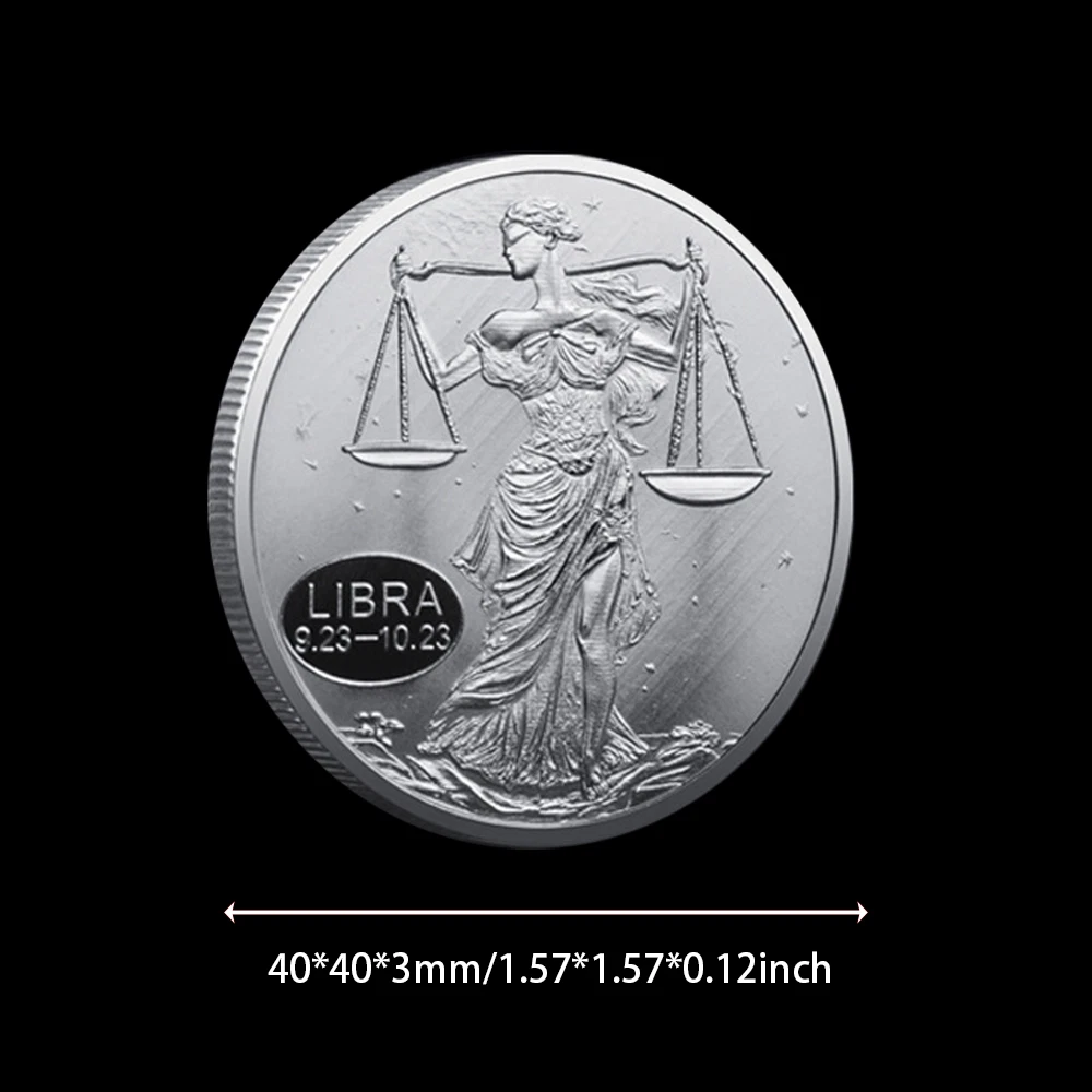 12pcs/set Silberne Gedenkmünzen Der Zwölf Sternzeichen Metallene Medaille - Bild 2 von 14