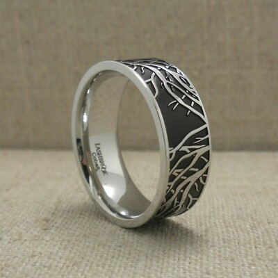 mm Cobalt Chrome Tree of Life Wedding Ring Band Made in the USA Size 13 