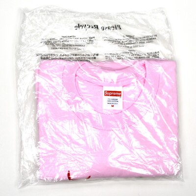 NWT Supreme Logo Business T-Shirt Pink Crewneck Men's M S/S