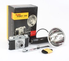 KODAK PONY 135 MODEL B, 51/4.5 KODAK ANASTON, BOXED, STIFF FOCUS/cks/198006