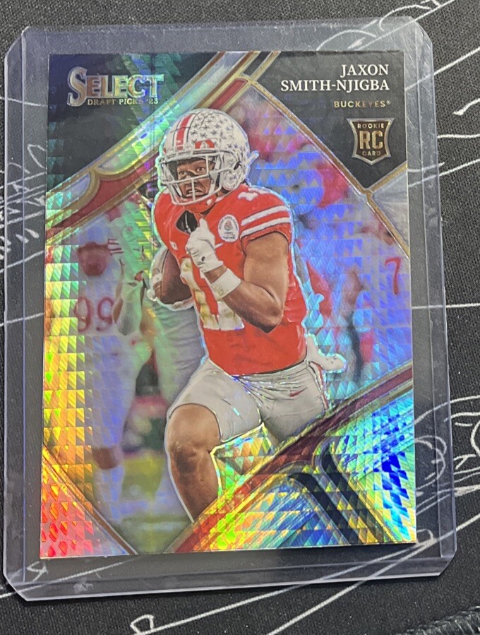 🔥2023 Select Draft Picks Jaxon Smith-Njigba Hyper Prizm Field Level RC #107🔥