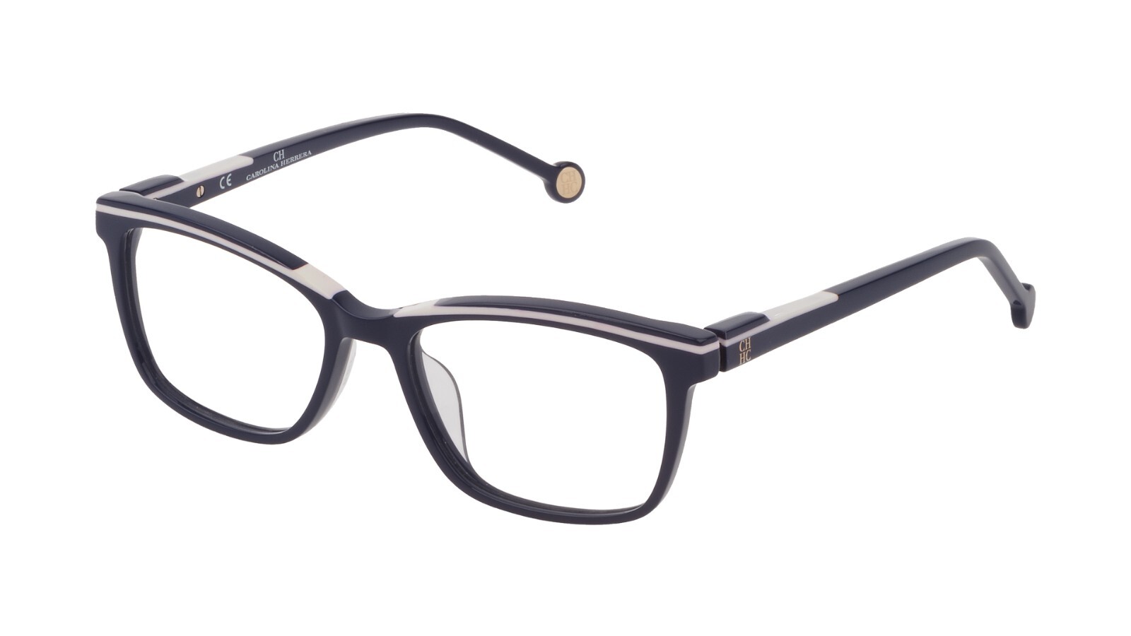 Оправа для очков Carolina Herrera VHE836K 0D82 сине-белая пластиковая 51-16-135 28990₽