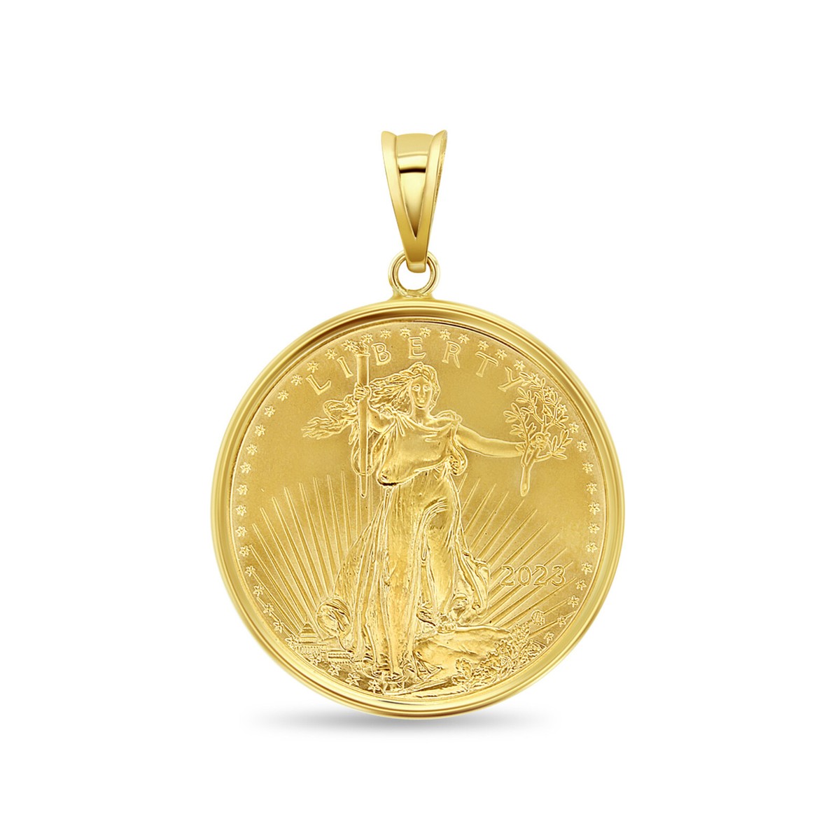 American Eagle Coin Gold Pendant Coin 1OZ Fine American Eagle