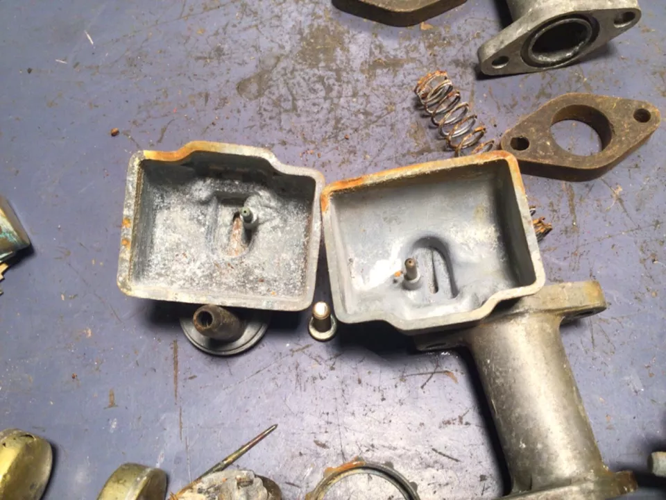 Carburador/carburador doble Srambler Honda CA160 CB160 CL160 1965 1966 1967 1968 NÚCLEOS Foto 4 de 4