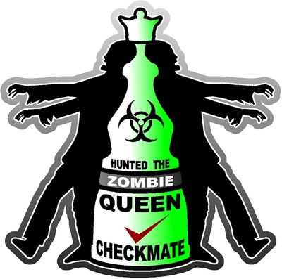 1 - 4'' Zombie Chess Queen Checkmate Decal Sticker Outbreak Response Hunter 1296