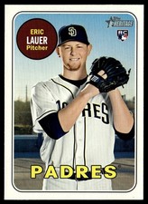 2018 Topps Heritage Eric Lauer Rookie San Diego Padres #685