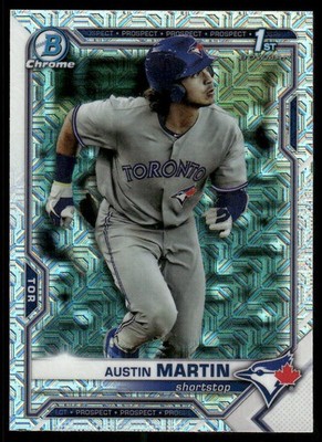2021 Bowman #BCP-87 Austin Martin Chrome Prospects Mojo Refractor