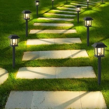 2/8 PCS Solar Pathway Lights Outdoor Garden Landscape Solar Waterproof LED