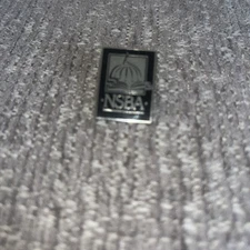 NSBA Lettered Lapel Pin Black & Silver Tone