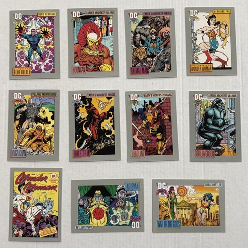 1991 Impel DC Comics Cosmic Cards Lot of 11 Wonder Woman Blue Beetle Firestorm