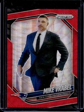 2025 Panini Prizm Mike Vrabel Red Wave #/149 Patriots