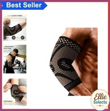 Copper Elbow Compression Sleeve 2 Pack Brace for Tendonitis Tennis Elbow Pain
