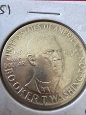 1951 BOOKER . T Washington 90% Silver coin 1/2 DOLLAR, 12.5gr BU Looks Gorgeous
