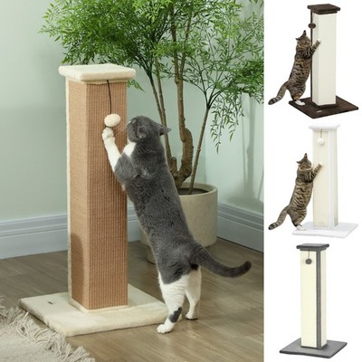 PawHut Katzenkratzbaum 81 cm Katzenkratzer mit hängendem Ball, weicher Plüsch
