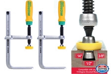 MICROJIG MatchFit Dovetail Clamps, Woodworking Track System, DVC-538K2, 2-Pack