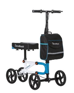 BlessReach Steerable Knee Scooter for Adults, Foldable w/ Dual Brake